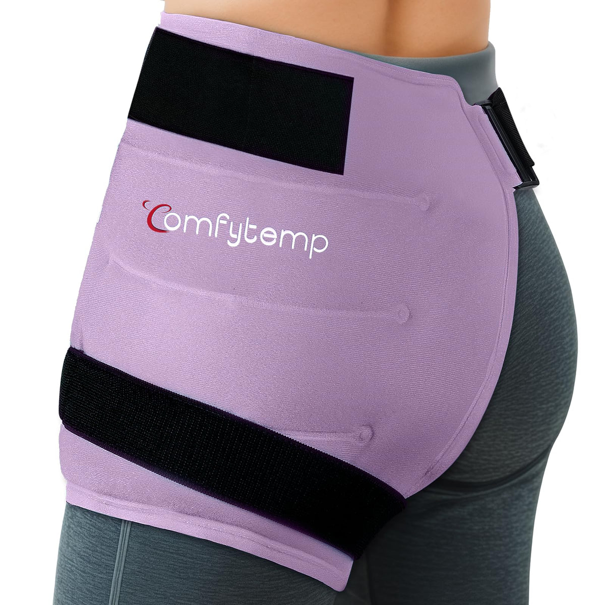 Hip Ice Pack Wrap for Sciatica Pain Relief, Purple (S/M)