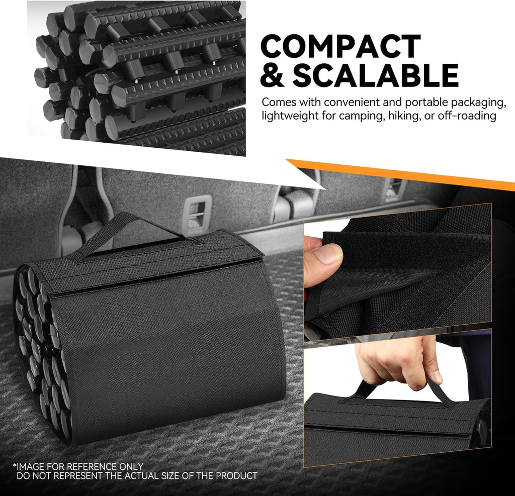 24" Traction Mat Portable Recovery Tracks Mat Traction Board Non-Slip Max Capacity Load 7-Ton Compatible with Most