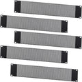 2U Vented Blank Panel, Metal Rack Blank Panel Mount for 19 Inch Server Rack Enclosure or Network Cabinet, 5 Pack