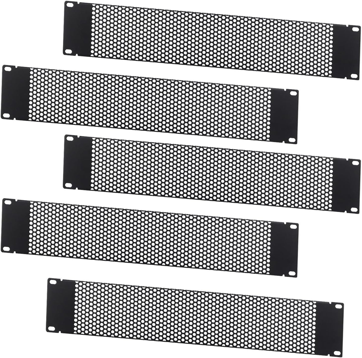 2U Vented Blank Panel, Metal Rack Blank Panel Mount for 19 Inch Server Rack Enclosure or Network Cabinet, 5 Pack