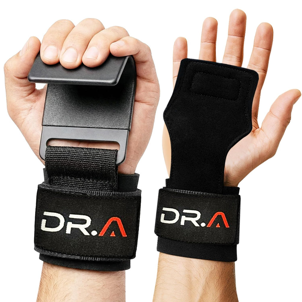 Doctor Developed 3-in-1 Lifting Straps, Hooks & Wrist Wraps - Switch Between Modes in Seconds - Heavy Duty Grips for