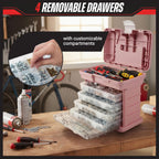 Portable Tool Box for Women or Men, Pink