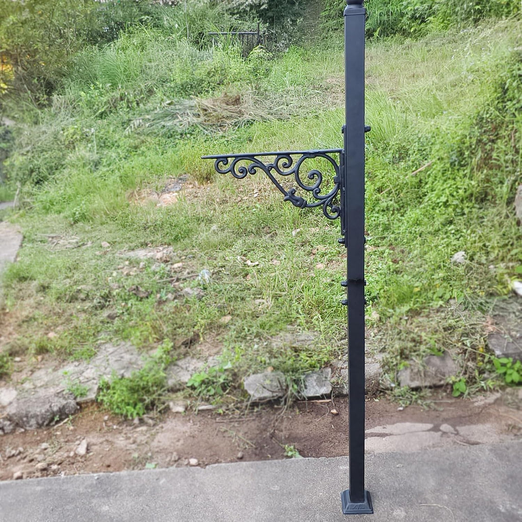 40.2-53" H Heavy Duty Outdoor Mailbox Post, Steel Mailbox Stand, Mounting Stand for Concrete