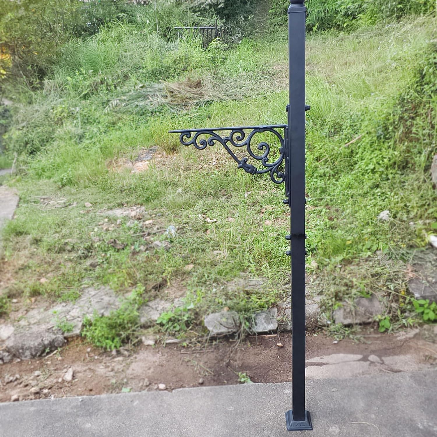 40.2-53" H Heavy Duty Outdoor Mailbox Post, Steel Mailbox Stand, Mounting Stand for Concrete