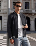 Mens Lightweight Coat Bomber Jacket Casual Spring Fall Outdoor