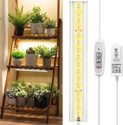 Grow Light, Full Spectrum Plant Light Strip for Indoor Plants, 96 LED Bright Grow Lamp with Auto On/Off Timer