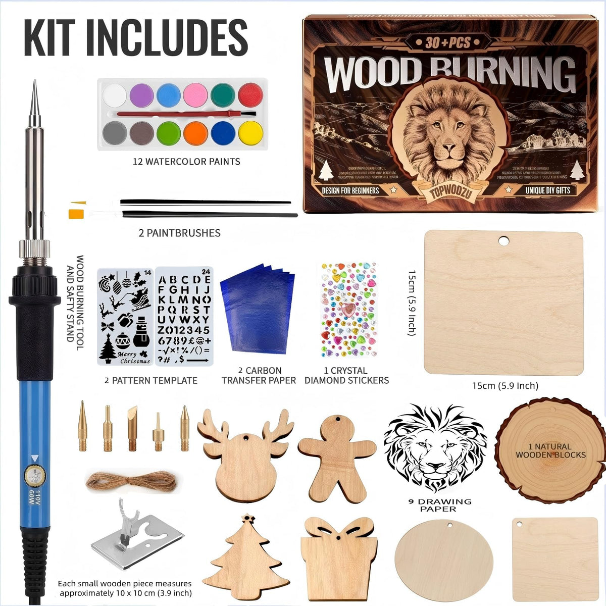 Wood Burning Tool Kit for Adults Beginners Christmas Gifts for Men