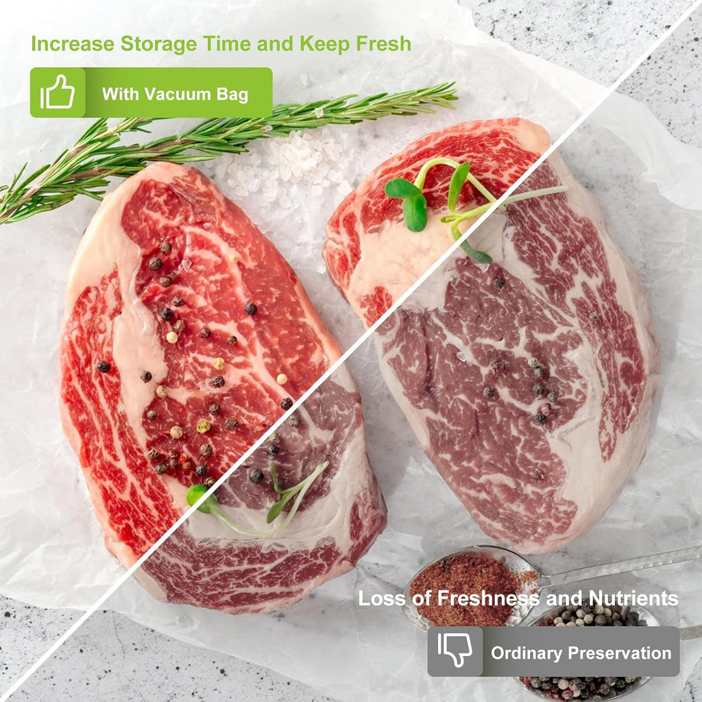 Vacuum Sealer Bags, 2 Rolls 11" x 50', for Food Storage Saver