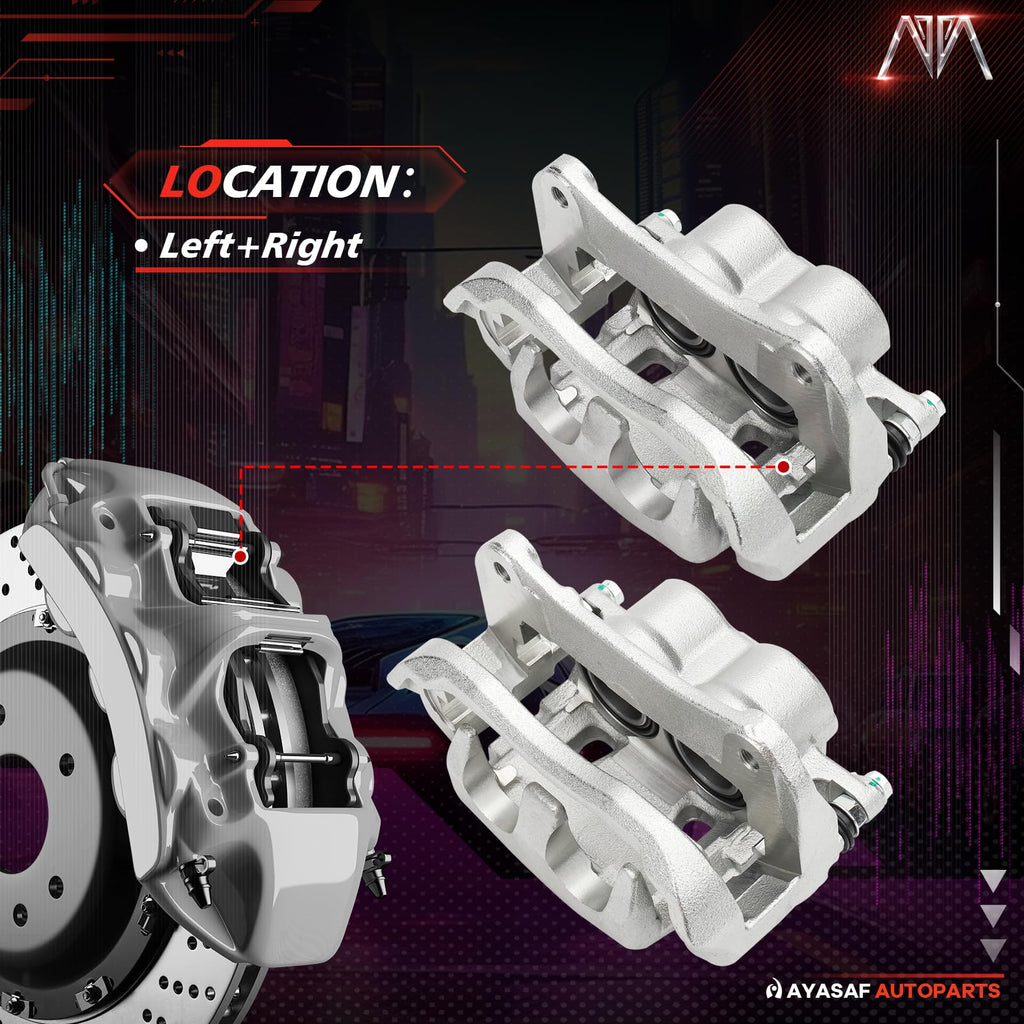 MAYASAF 19B6274 19B6275 Front Left&Right Disc Brake Caliper Assembly Set