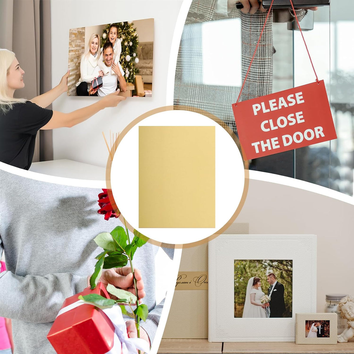 6 Pcs Aluminum Sublimation Blanks, 11.8x7.9" Metal Sublimation Blank Sign Metal Photo Prints for Custom Personalized