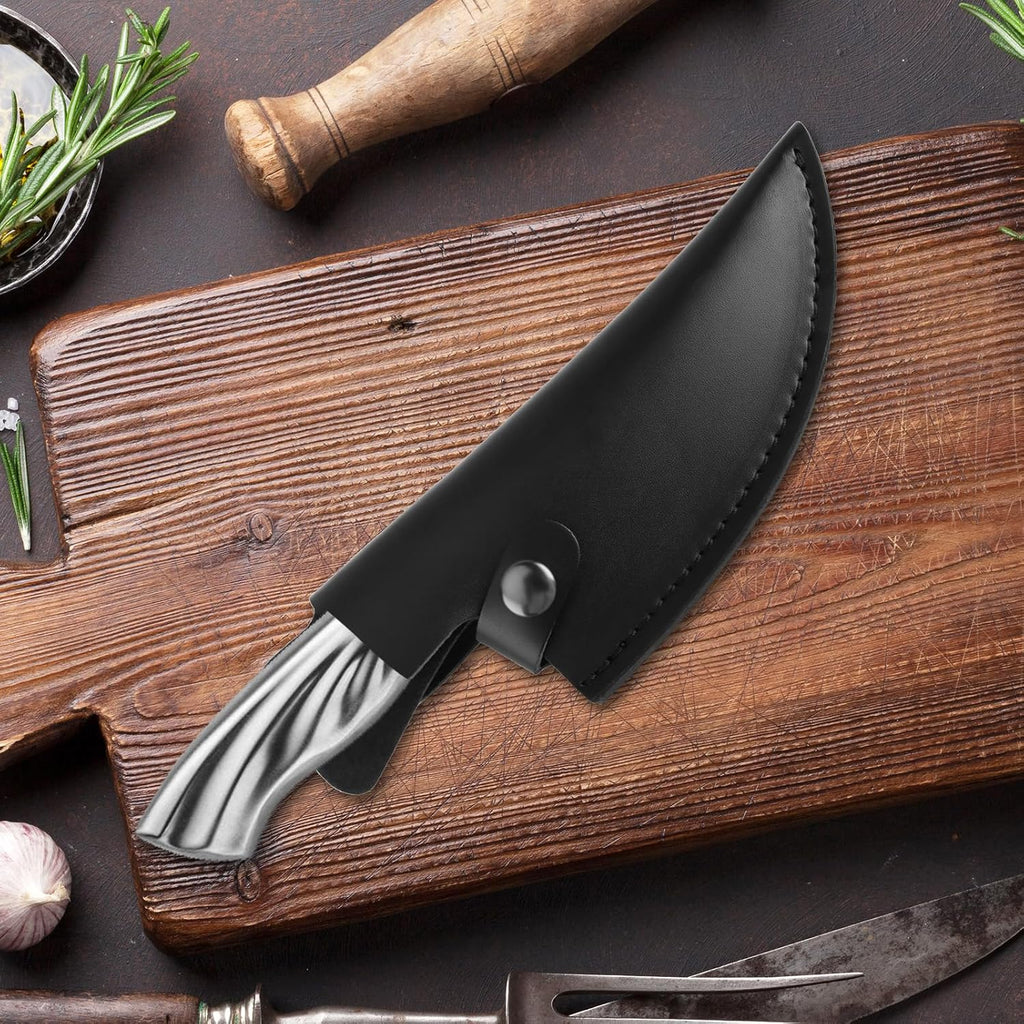 6 Inch PU Leather Knife Sheath for Matsato Knives, Universal PU Leather Sheath with Belt Loop for Kitchen Chef and