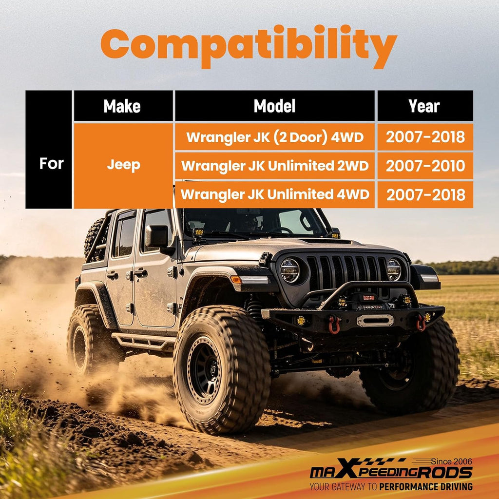 maXpeedingrods 0-3" Rear Shocks for Jeep Wrangler JK JKU 2007-2018