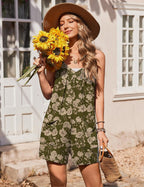 Womens Summer Sleeveless Rompers Overalls Adjustable Jumpsuits