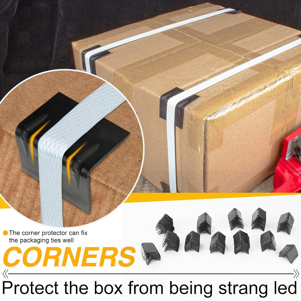 Box Packing Strapping Tool, Manual Sealer Heavy Duty Poly Strapping Tensioner Cutter Tool Kits for 1/2"-3/4" Wide