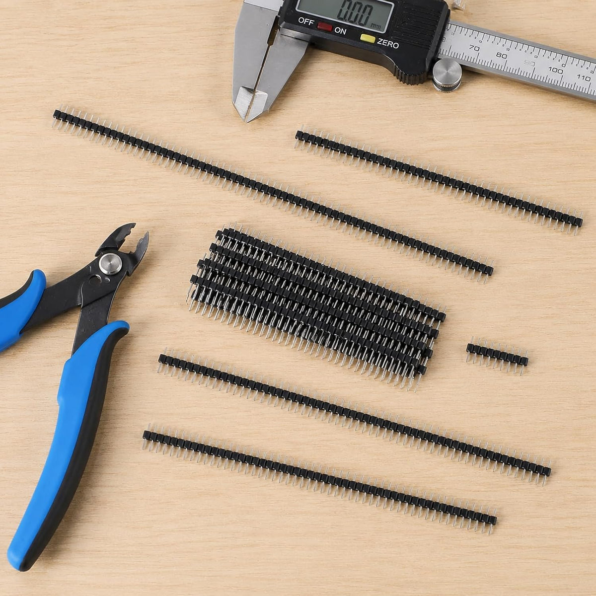 20 PCS Male Header Pins, 2.54 Mm 40 Pin Header Strip Breakaway Headers