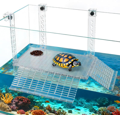 Turtle Basking Platform Easy Mount with Adjustable Hanging Ramp 11.8"x7.1"