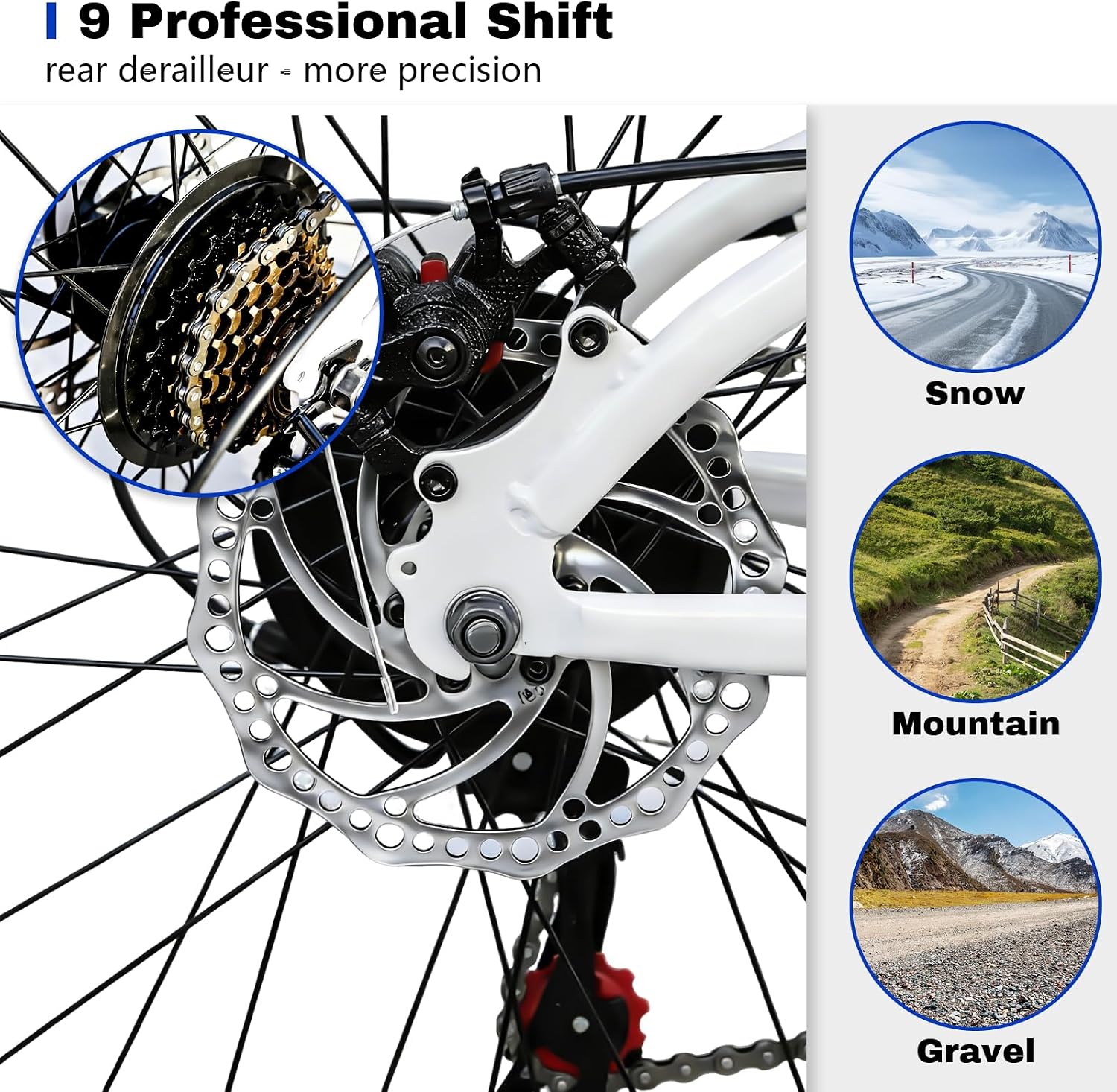 Hardtail Mountain Bike, 26 Inch Wheels Outdoor Cycling Bike, 7-Speed Trigger Shifter, Knobby Mountain Tires