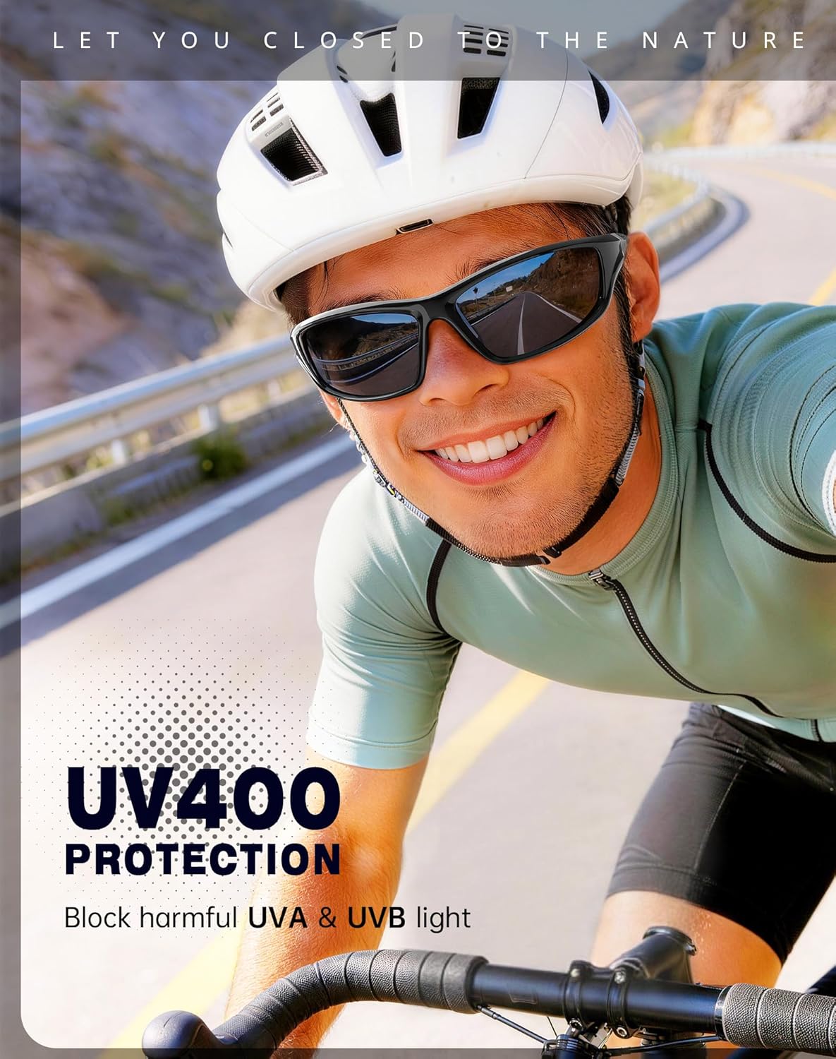 Sports Polarized Sunglasses Men UV400 Protection for Fishing Driving Cycling