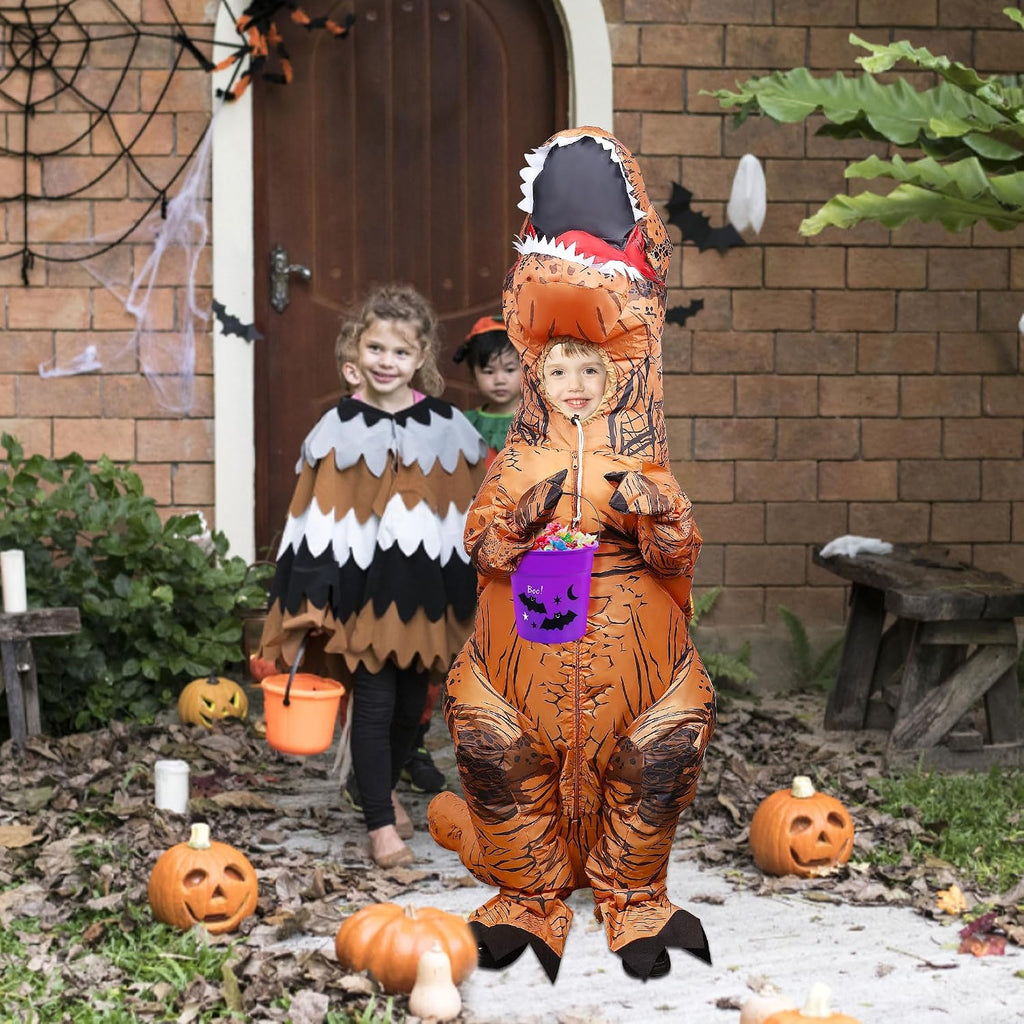 Inflatable T-Rex Costume for Boys Girls Dinosaur Themed Party Trick or Treat Activity