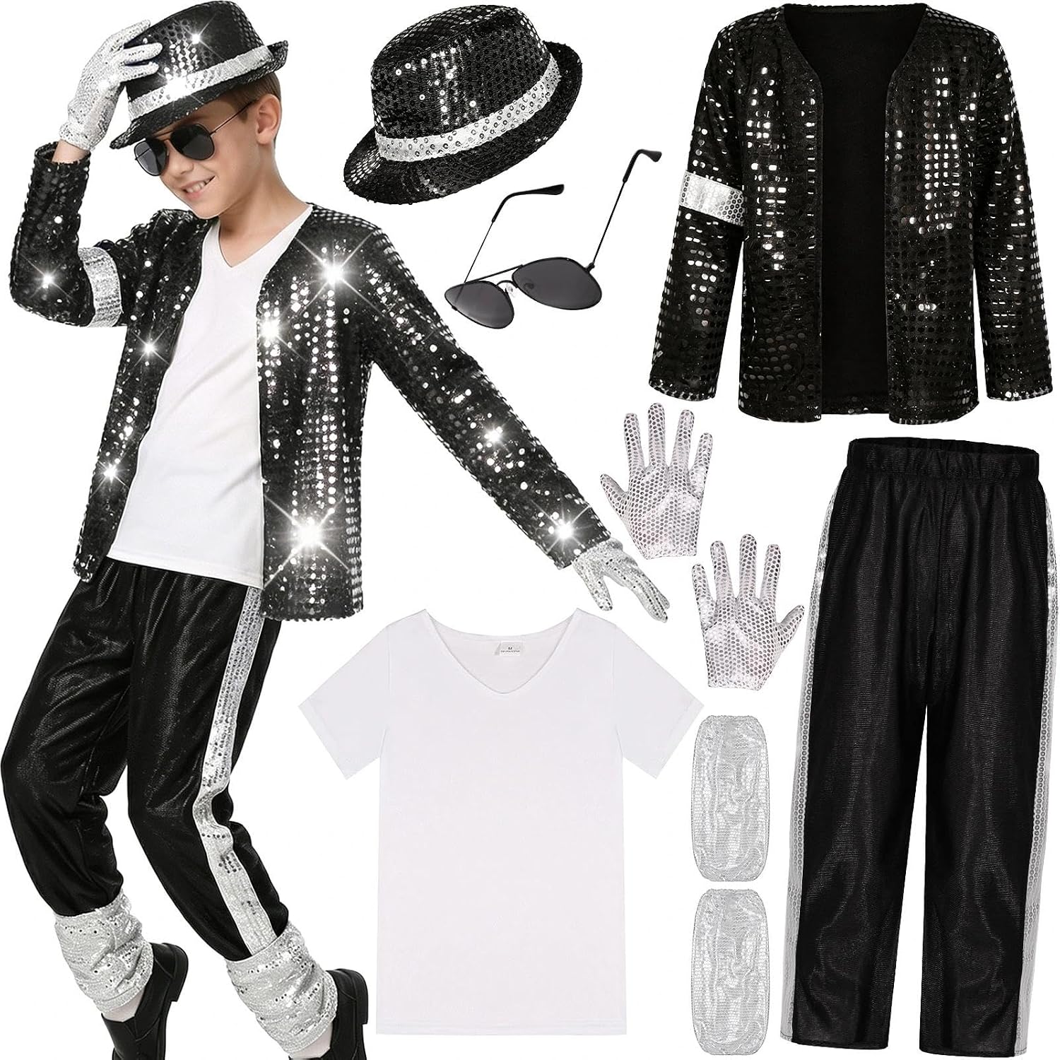 Kids 80s 90s Pop Star Costume, Dance Party Outfit, Halloween Costume