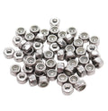 100pcs 10-32 Nylon Inserted Lock Nuts - 304 Stainless Steel, #10-32 Nylock Nuts for Furniture, Tools, Handle