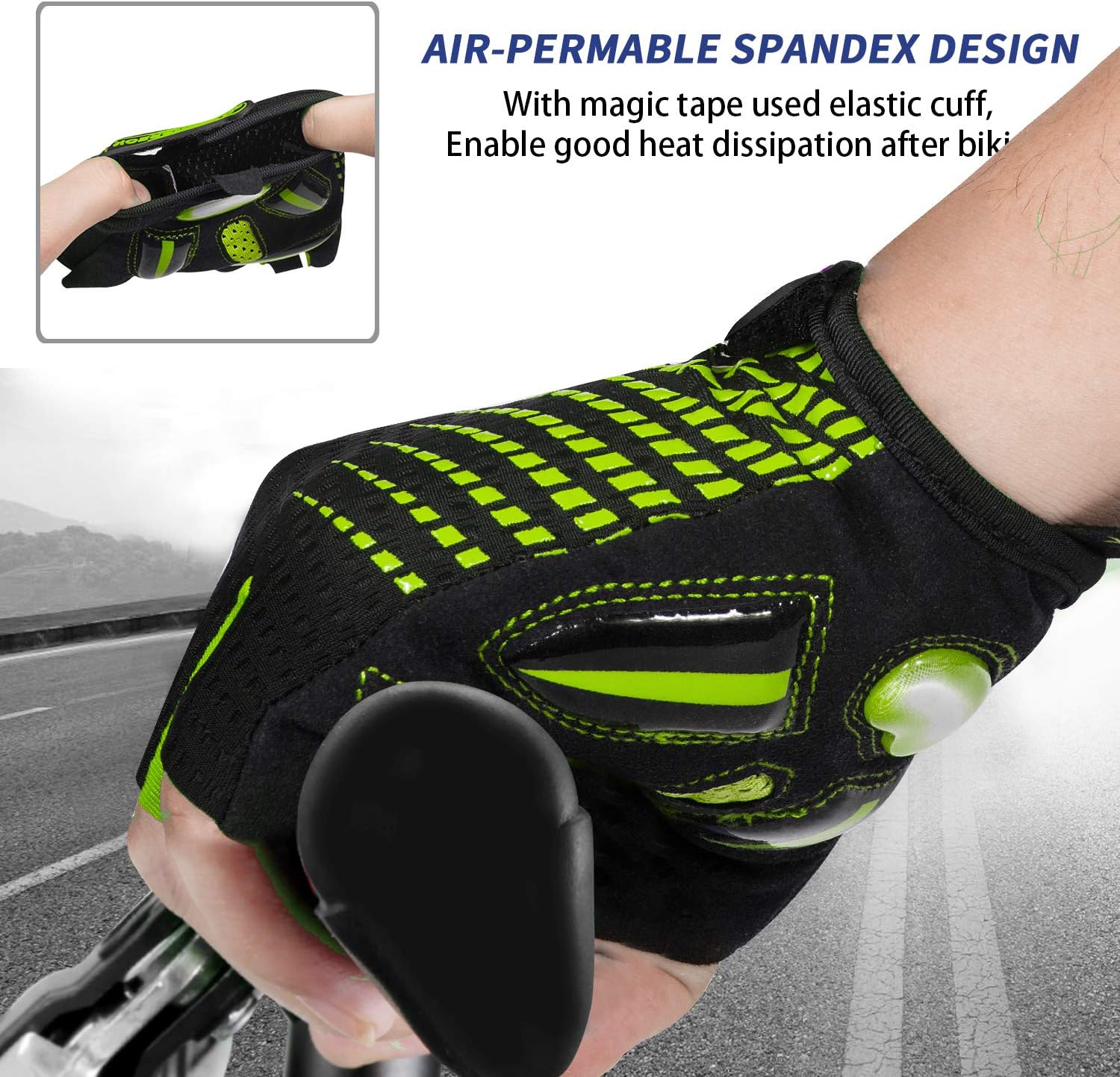 Bike Cycling Gloves for Men Women,Non-Slip Breathable 5MM Gel Pads DH Mountain Road Bicycle Gloves for MTB Biking