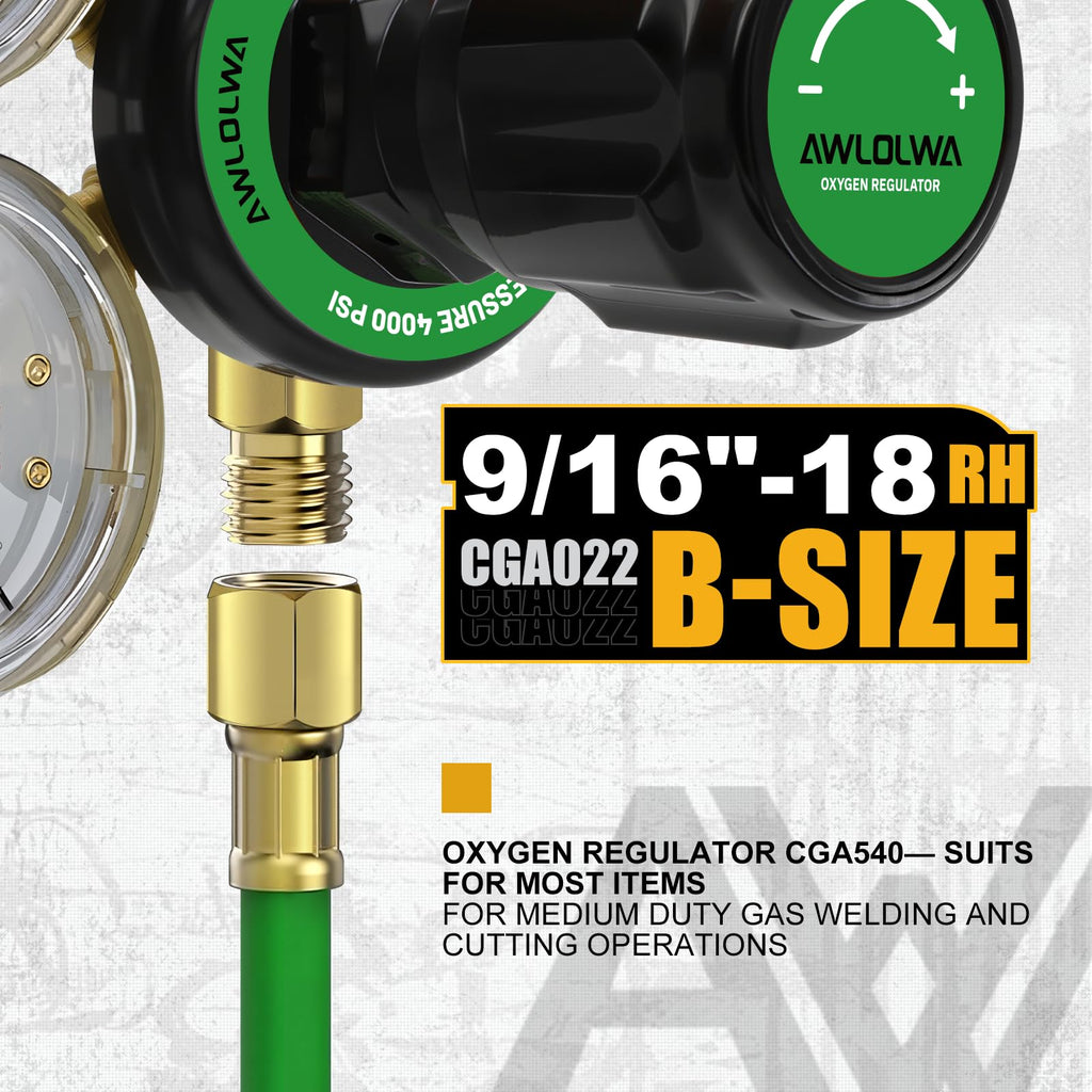 Medium Duty CGA540 Oxygen Regulator，B Size