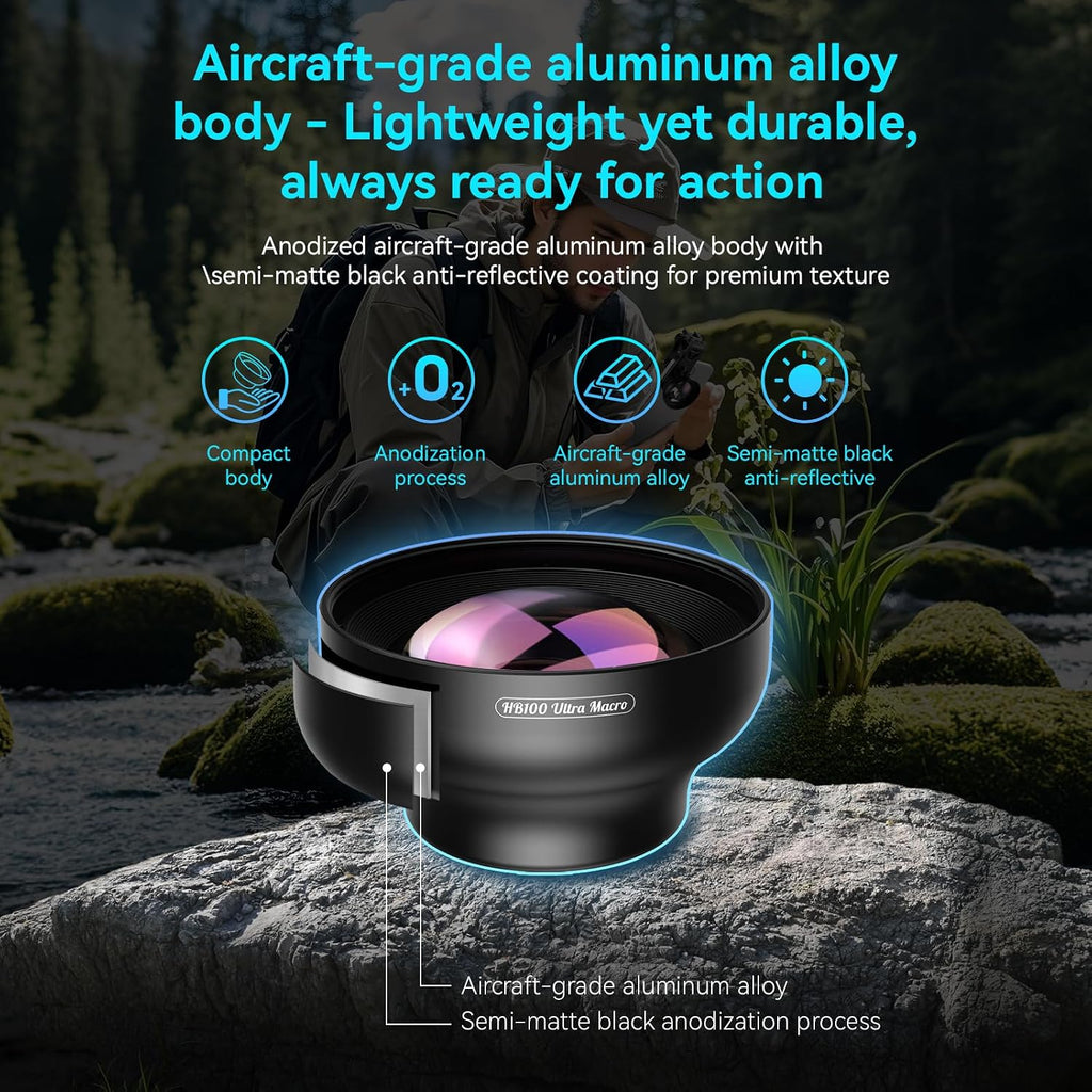100Ultra Macro Lens - Enhanced Version Smartphone Lens for iPhone | for Samsung, Pixel | Professional Macro