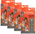 SOL 90% Heat Reflective Emergency Blanket, Orange, 56" x 84", 4 Pack | Vacuum-Metalized Polyethylene Blanket Resists