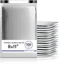 Thermal Insulated Mailers 8x11, Cold Shipping Envelopes, 100 Pack