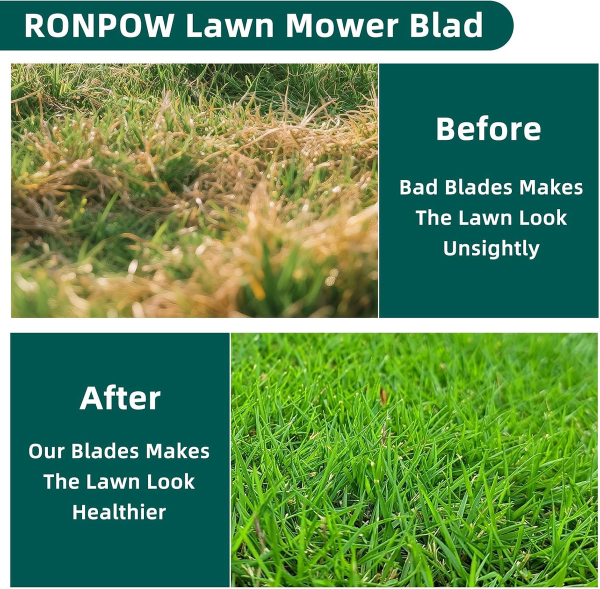 RONPOW 115-5059-03/79016P Lawn Mower Blades Compatible with Toro Timecutter 50 Inch SS5000, SS5060, MX5050, MX5060, Exmark Quest S/E, High Lift Zero Turn Blade, Replaces 110-6837-03 112-9759-03, 3Pack