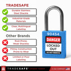Lockout Locks, 10 Blue Loto Locks Keyed Different, 2 Keys Each