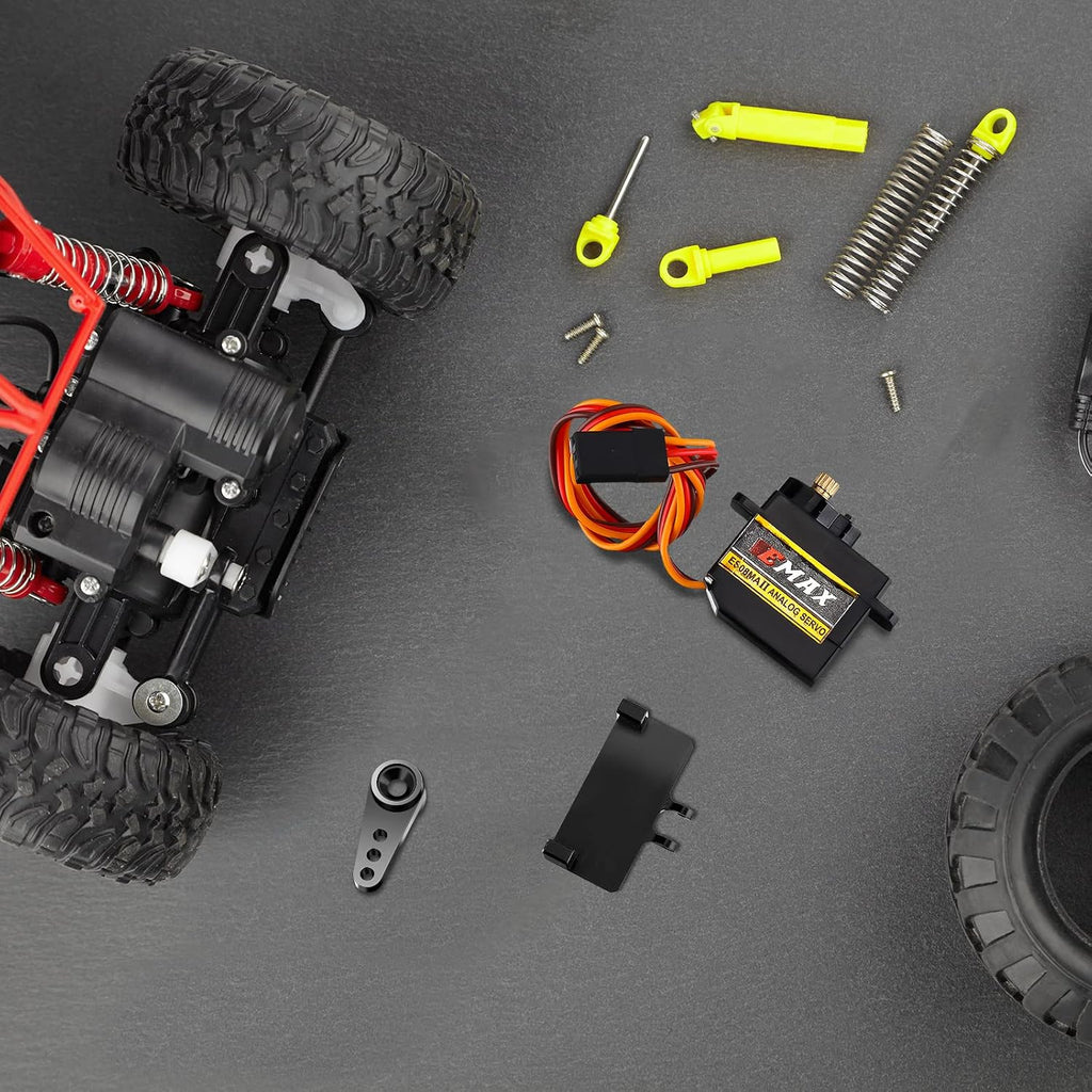 RC Servo Steering SCX24 Axial Servo Upgrade with Mount Bracket and Arm for RC Car Boat Model Parts SCX24 Upgrade