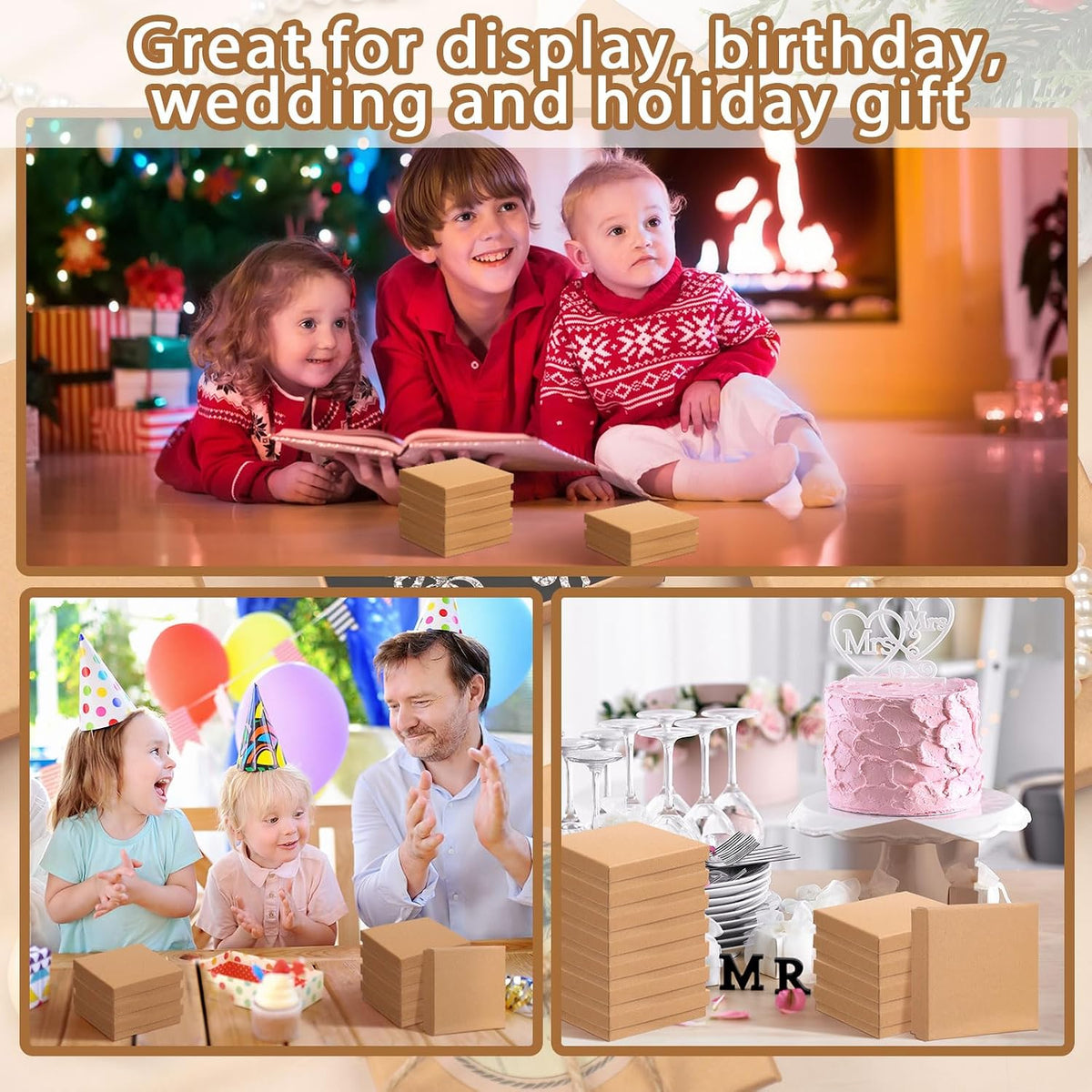100 Pcs Christmas Jewelry Gift Box Bulk