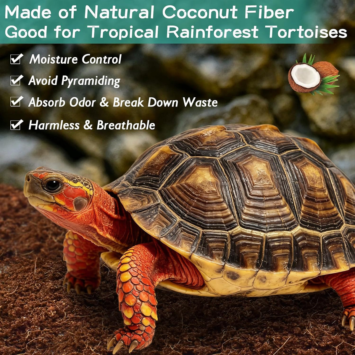 4 Pack Compressed Coconut Fiber Substrate for Reptiles