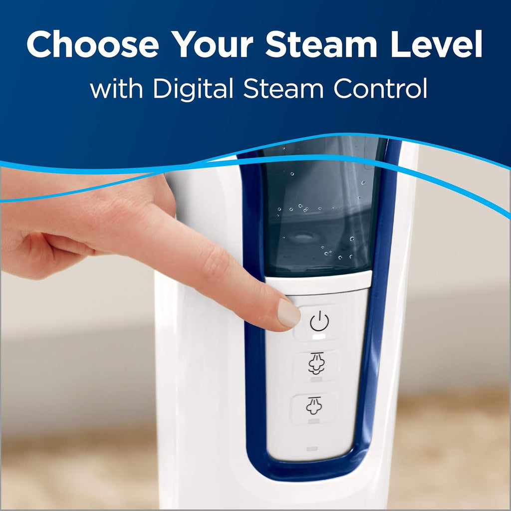 PowerFresh Deluxe 1806 Steam Mop for Tile, Hardwood & Sealed Floors w/Built‑in SpotBoost Brush, Fast 30‑Second