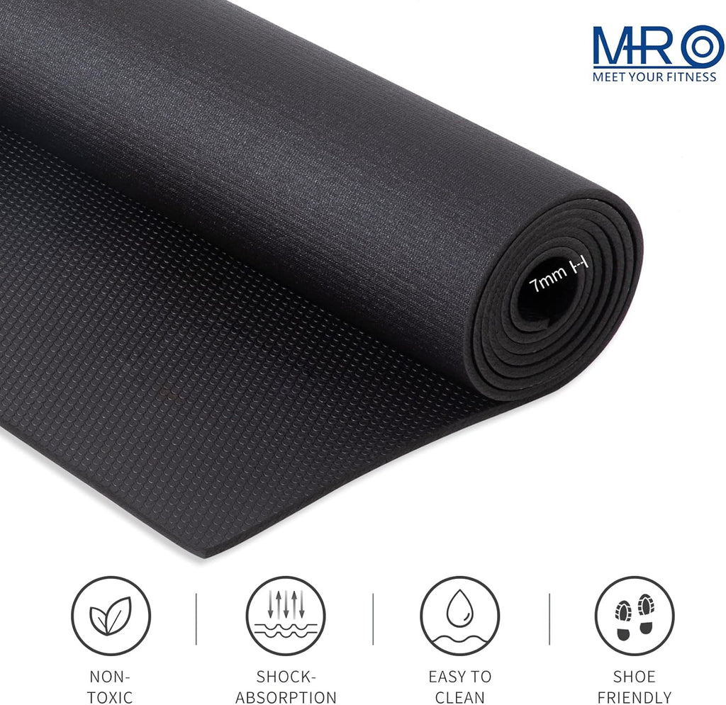 Extra Large Exercise Mat 12'x7'/9'x7'/7'x7'/7'x5'(7mm), High-Density Workout Mats for Home Gym Flooring, Non-Slip