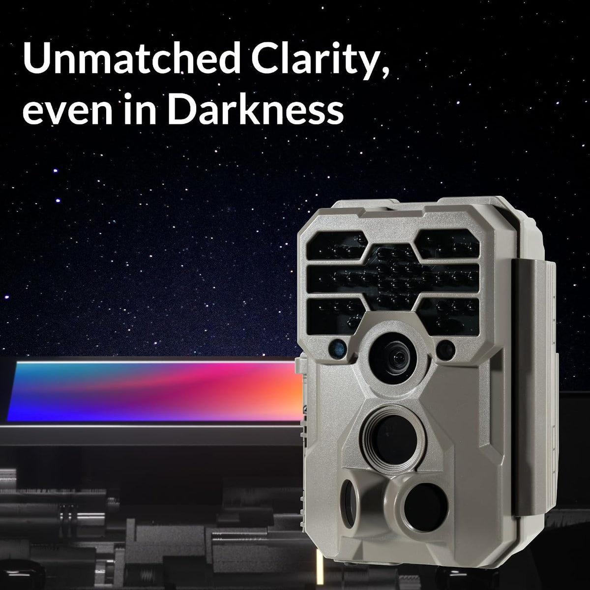 A60 4K Trail Camera, Enhanced Low-Light Performance | True 4K Video with Sound, 0.1s Trigger, 100ft No-Glow Night