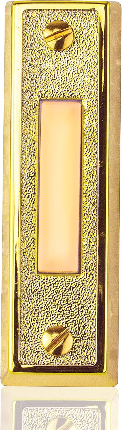 BT2BL Lighted Doorbell Button, 1-Pack, Brass
