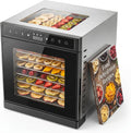 Food Dehydrator Machine 700W Upgrated Drying with 8 Trays, 212°F & 24H Timer, Visual Window, Food Dryer with
