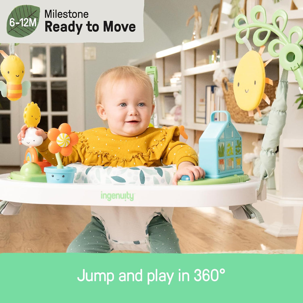 3-in-1 Baby Jumper and Activity Center with Lights and Sounds – Converts to Toddler Play Table, 4 Adjustable Heights