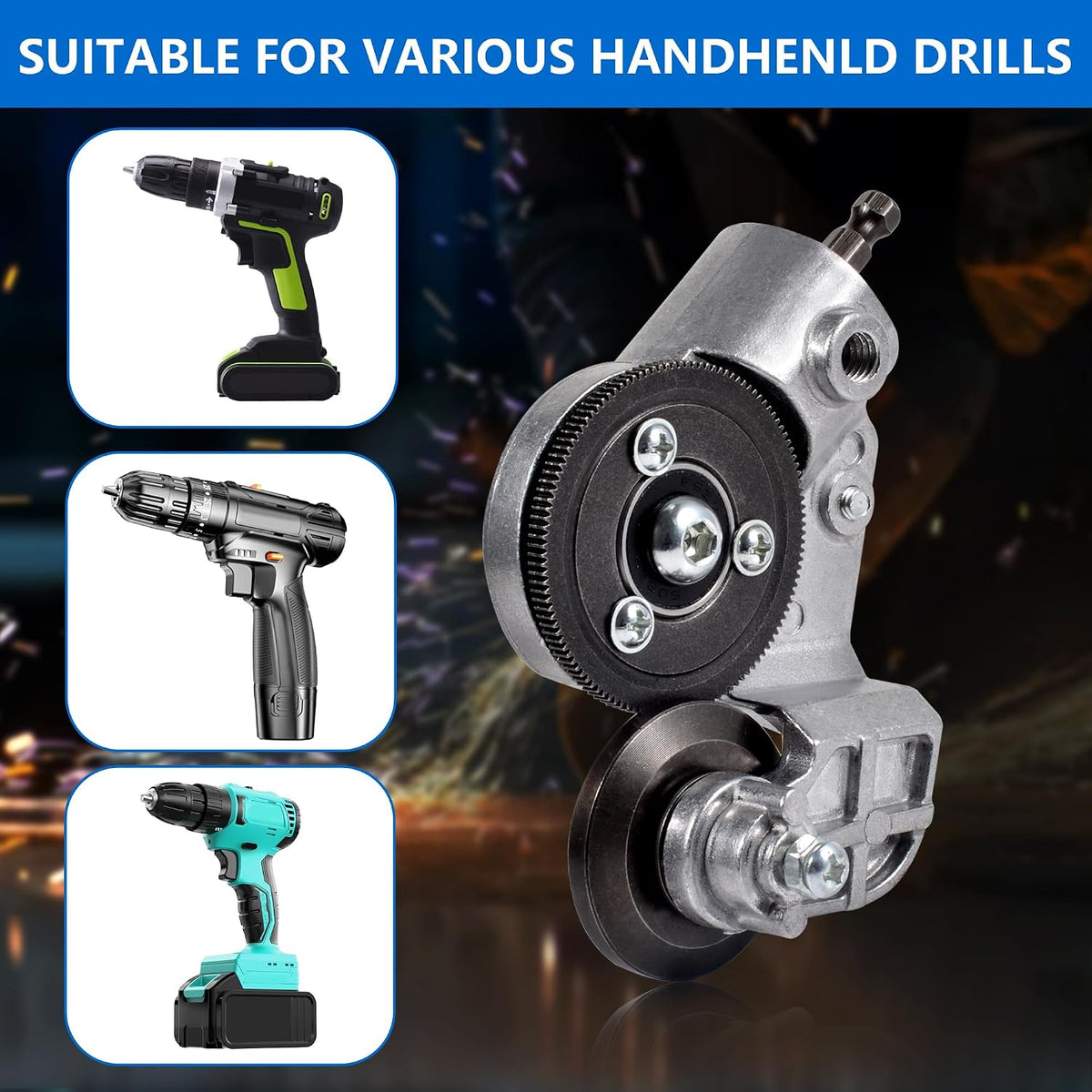 Innovative Electric Drill Plate Cutter - Versatile Metal Shears Attachment for Effortless Cutting of Various Metals