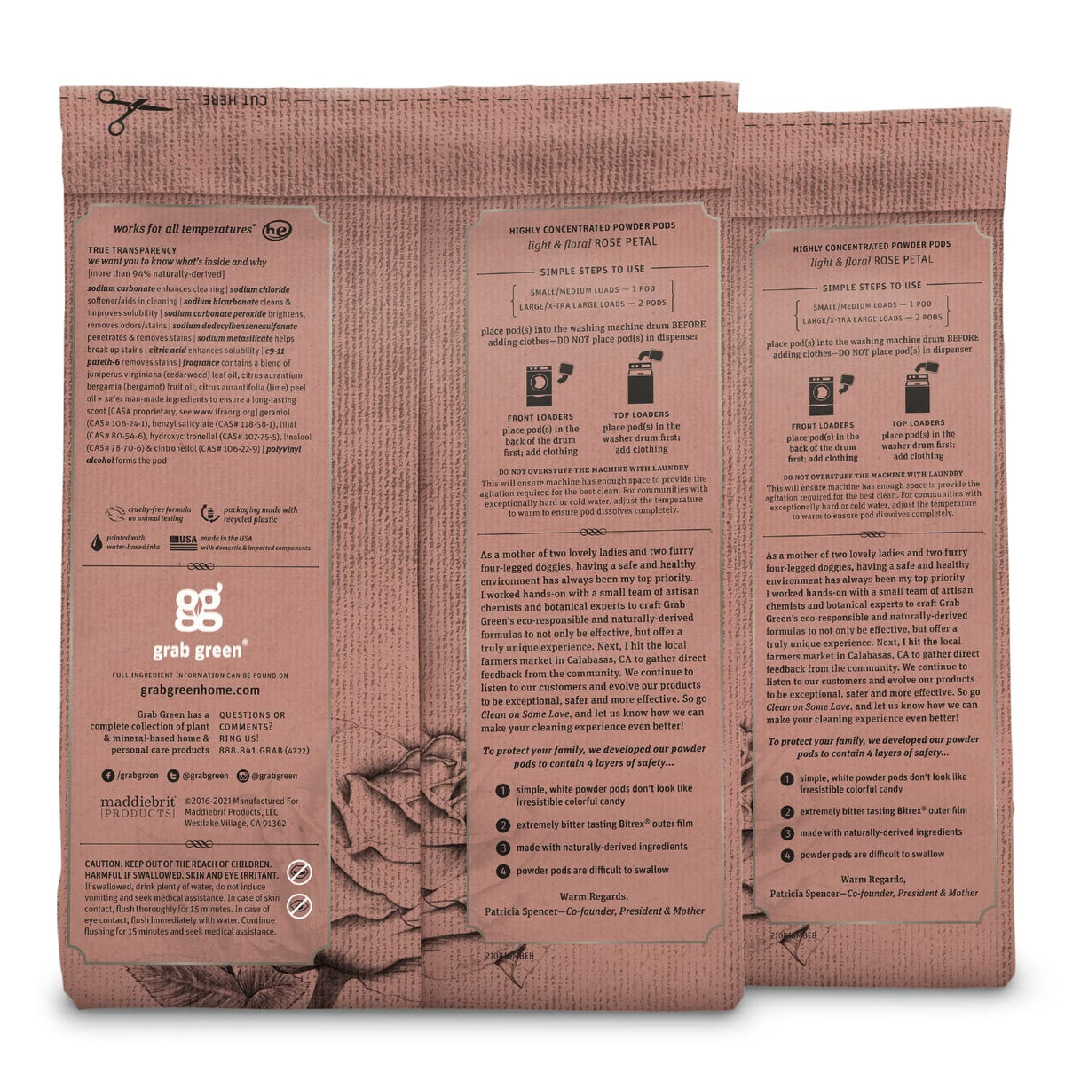 Stoneworks Laundry Detergent Pods, 100 Count, Rose Petal