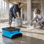 1/4 HP Air Mover, 1200 CFM Low Profile Carpet Dryer & Floor Blower, 2-Speed Commercial Fan, Lightweight Stackable