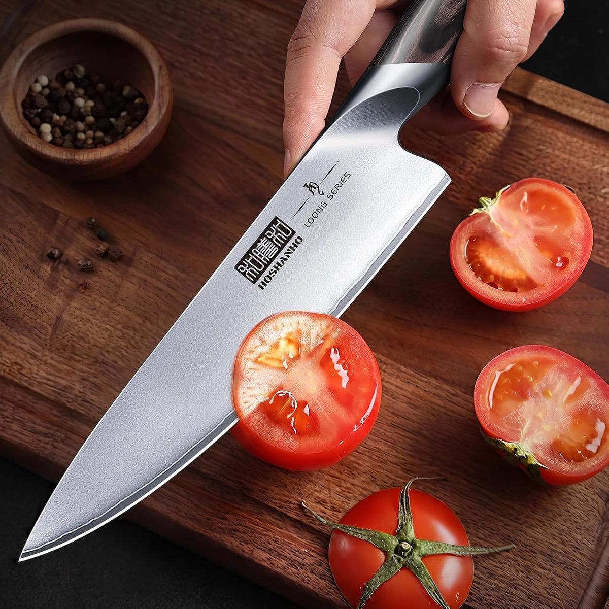20PCS Knife Set, Ultra Sharp Japanese Kitchen Knife Set with Block