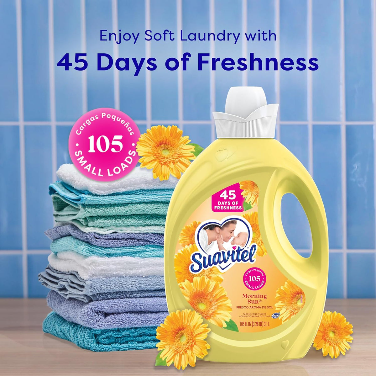 Liquid Fabric Softener, Morning Sun Scent, 105 fl oz