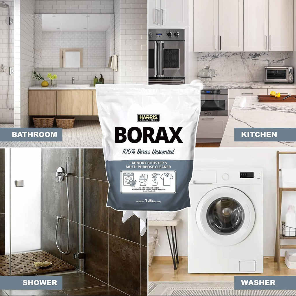 Borax Powder Hard Water Laundry Booster and Powerful Multi-Purpose Cleaner, 1.5lb (Unscented)
