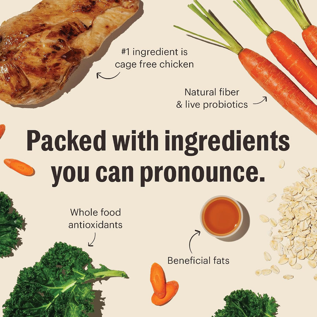 Whole Grain Chicken & Superfoods Whole Food Clusters, Vet Crafted Human Grade Dry Dog Food for Small Breeds, Skin
