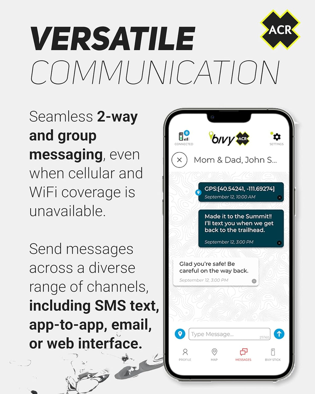 Bivy Stick - Iridium Satellite Communicator, GPS Tracker & SOS | Two-Way Global SMS Coverage, GPS Tracker, Off-Grid