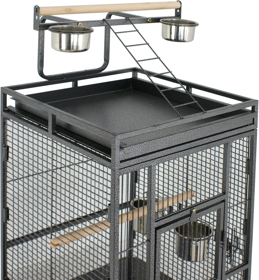 61 Inches Large Bird Cage Play Top Parrot Cockatiel Parakeet Chinchilla Macaw Cockatoo Cage W/Stand Perch Pet Supplies
